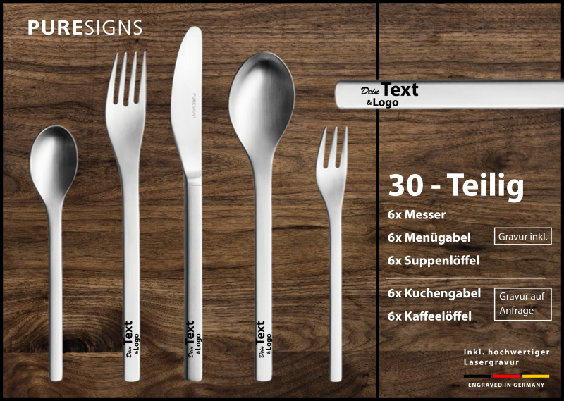 Pure Signs Besteckset ONE zur Gravur