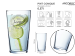 Pint Conique Wasserbecher mit mehreren Angaben vom Glas