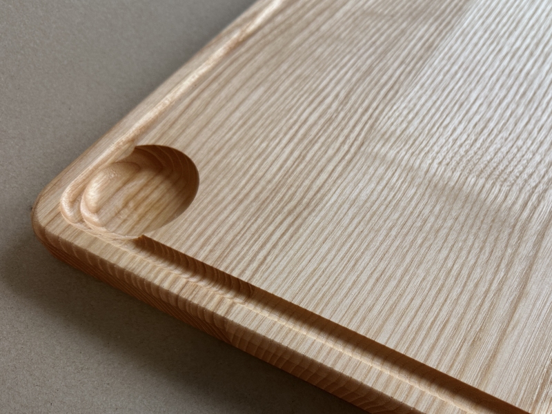 Detailbild Schneidebrett Esche 