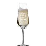 Graviertes Fine Sektglas individuell gestaltet