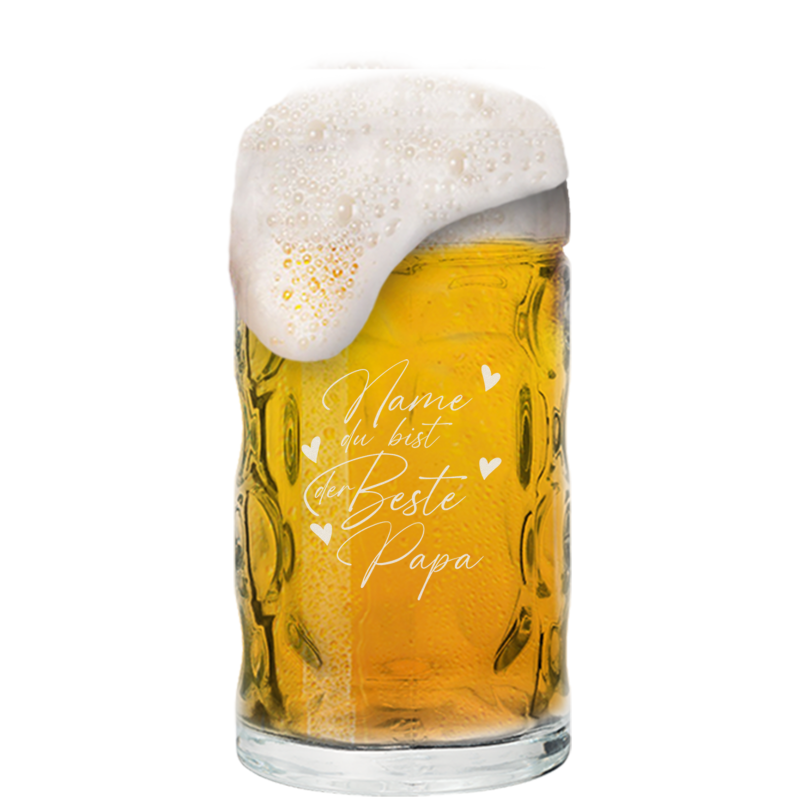 Bier Krug 0,5 Liter mit Vatertagsgravur