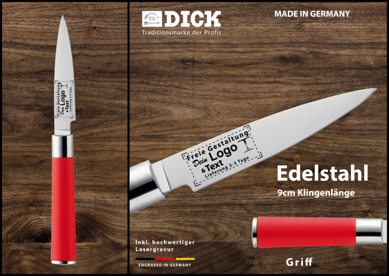Kochmesser "Officemesser 9 cm" zur persönlichen Gestaltung