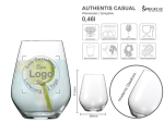 Wasserglas Authentis Casual mit mehreren Angaben vom Glas