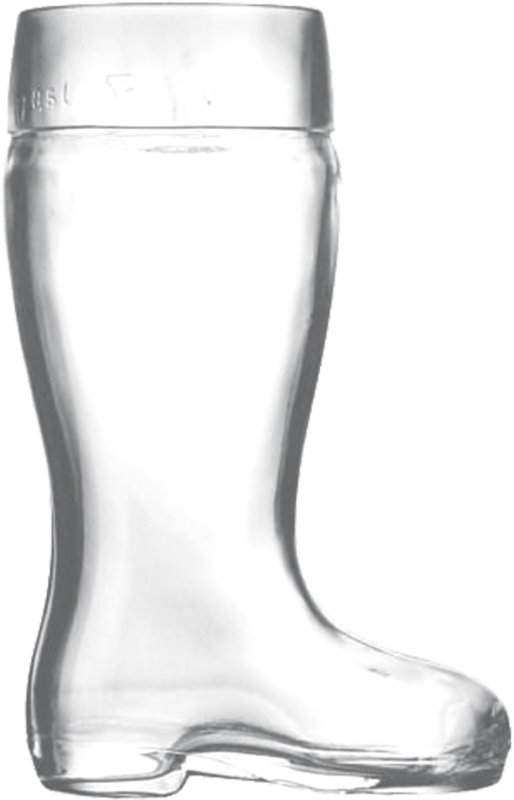 Leerer Bier Stiefel Liter zur Gravur