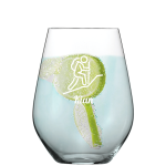 Befülltes Wasser Glas Authentis mit persönlicher Gravur