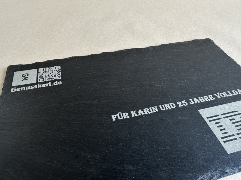 Gravur auf Schiefer 