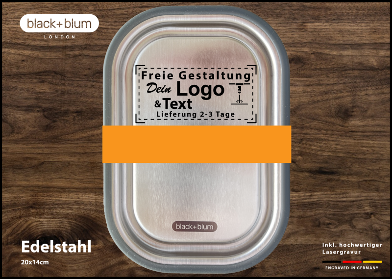 Vesperdose Black+Blum Orange zur persönlichen Gestaltung