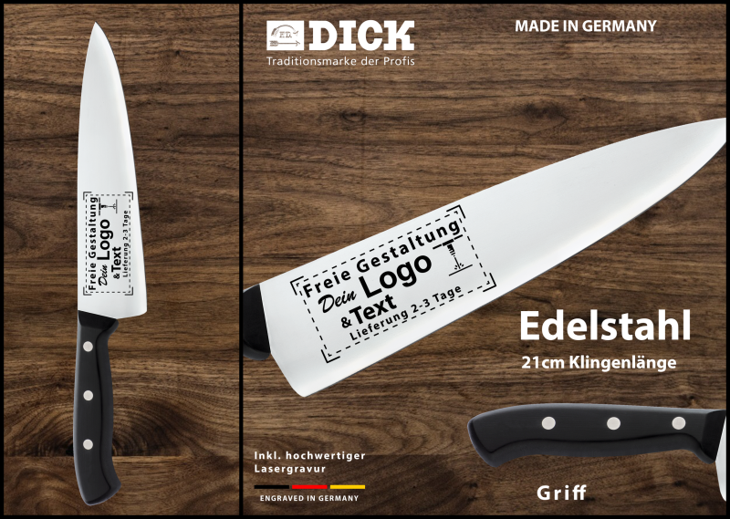 Kochmesser "Kochmesser 21 cm" zur persönlichen Gestaltung