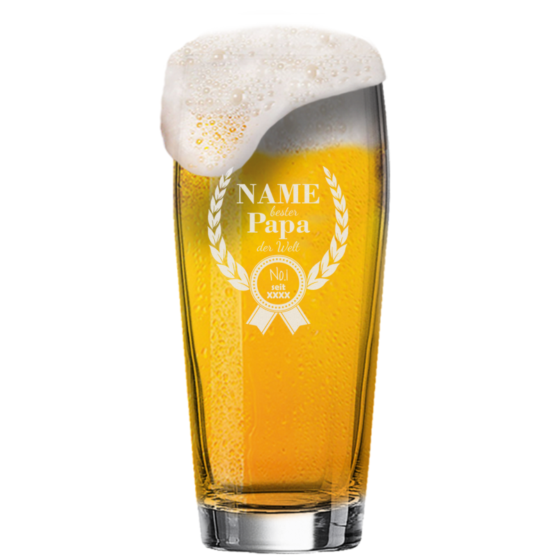 Willibecher Bierglas mit Vatertags Gravur