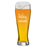 Bayern Weizen Bier Glas mit individueller Vatertags Gravur