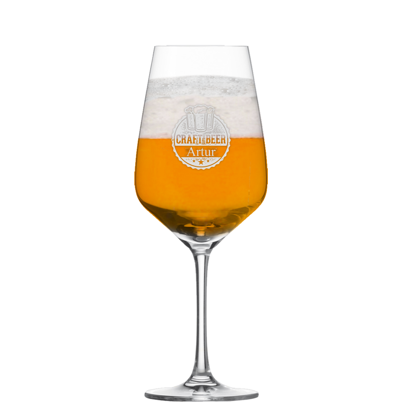Befülltes Beer Tasting Glas mit persönlicher Gravur