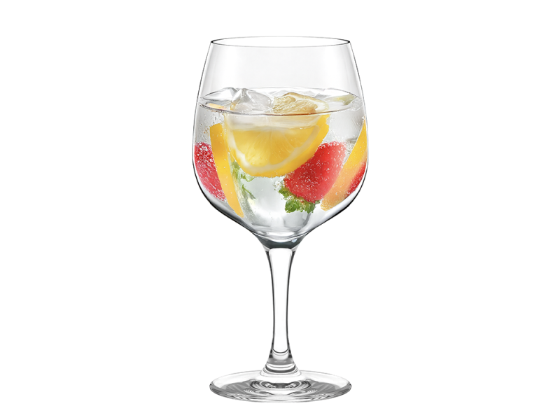Befülltes Gin Tonic Glas von Stölzle mit persönlicher Gravur