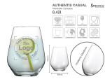 Wasserglas Authentis Casual mit mehreren Angaben vom Glas