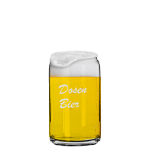 Befüllter Bierbecher Dose mit persönlicher Gravur