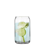 Befüllter Wasserbecher Dose mit persönlicher Gravur