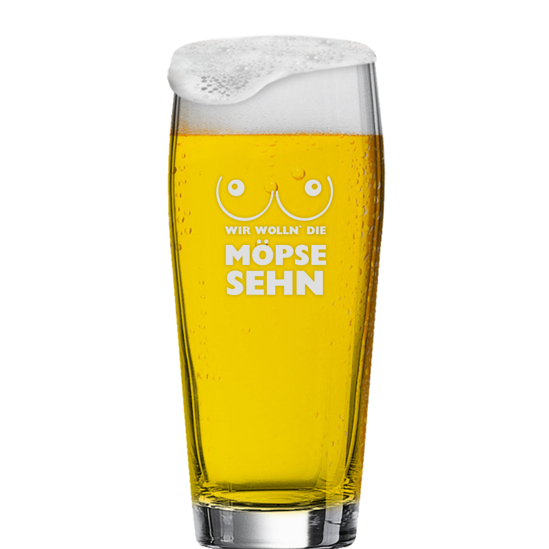 Graviertes Bier Glas Willi individuell