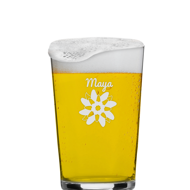 Befülltes Beer Glas Charles Schumann Groß mit persönlicher Gravur