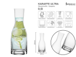 Wasserkaraffe Ultra mit mehreren Angaben vom Glas