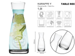 Karaffe Y mit mehreren Angaben vom Glas