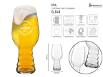 Craftbeerglas IPA mit mehreren Angaben vom Glas