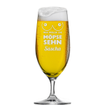 Befüllte Pilstulpe mit persönlicher Gravur