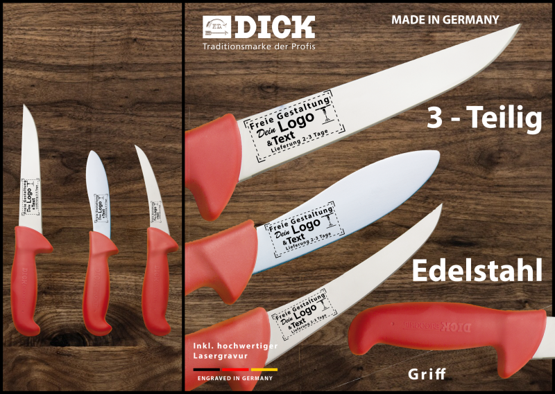 Zerwirkmesser "Messer-Set 3-tlg. Jagd Indoor" zur persönlichen Gestaltung