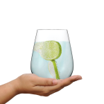 Authentis Wasserglas liegt perfekt in der Hand
