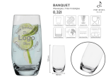 Banquet Wasserbecher mit mehreren Angaben vom Glas