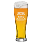 Bayern Weizen Bier Glas mit individueller Vatertags Gravur