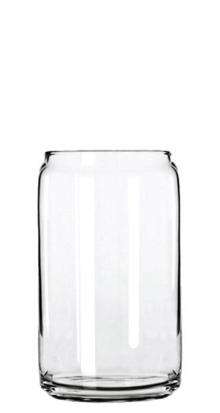 Leere Dosen Bierglas zur Gravur