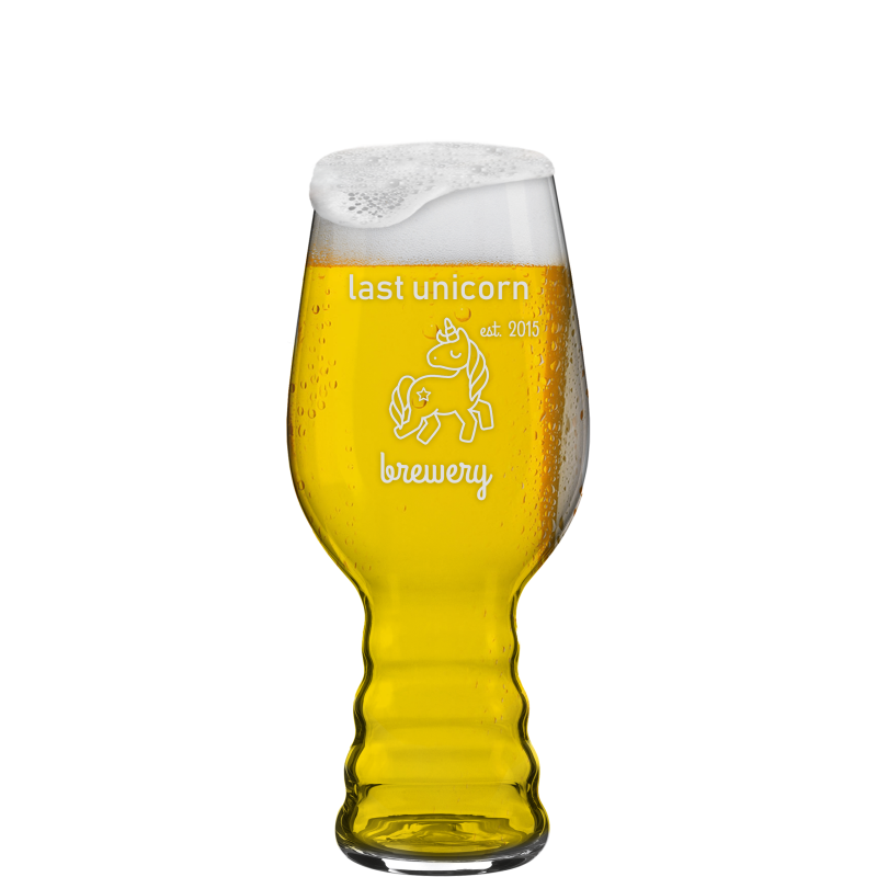 Befülltes Beer Glas IPA mit persönlicher Gravur