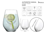 Wasserglas Authentis Casual mit mehreren Angaben vom Glas