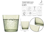 Wasserglas Together Oliv mit mehreren Angaben vom Glas