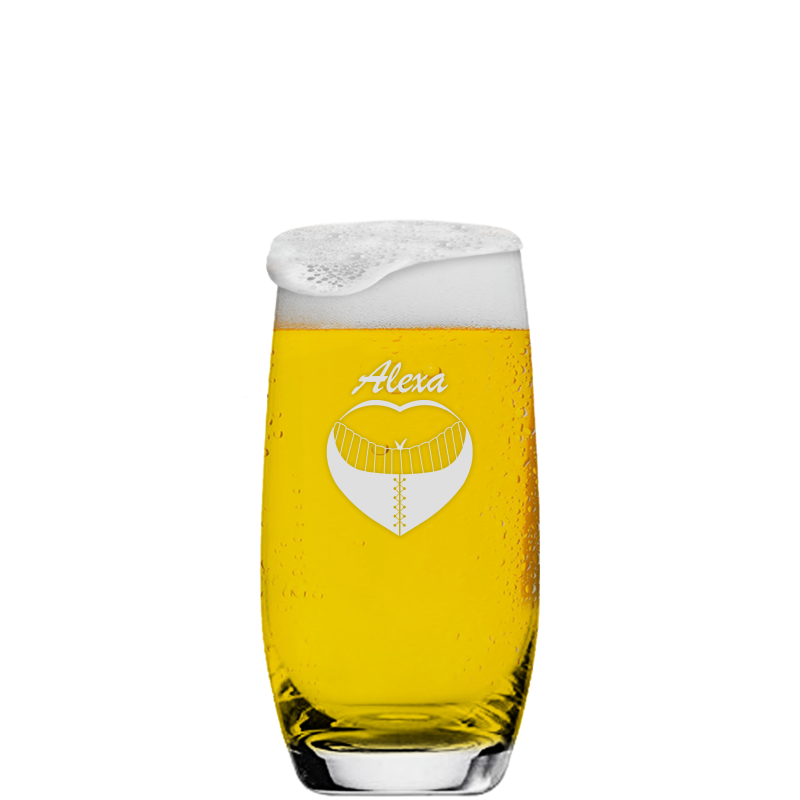 Befüllter Bierbecher Banquet mit persönlicher Gravur