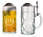 Bier Krug 0,5 mit Zinndeckel Liter mit individueller Gravur