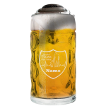 Bier Krug 0,5 mit Zinndeckel Liter mit Vatertags Gravur