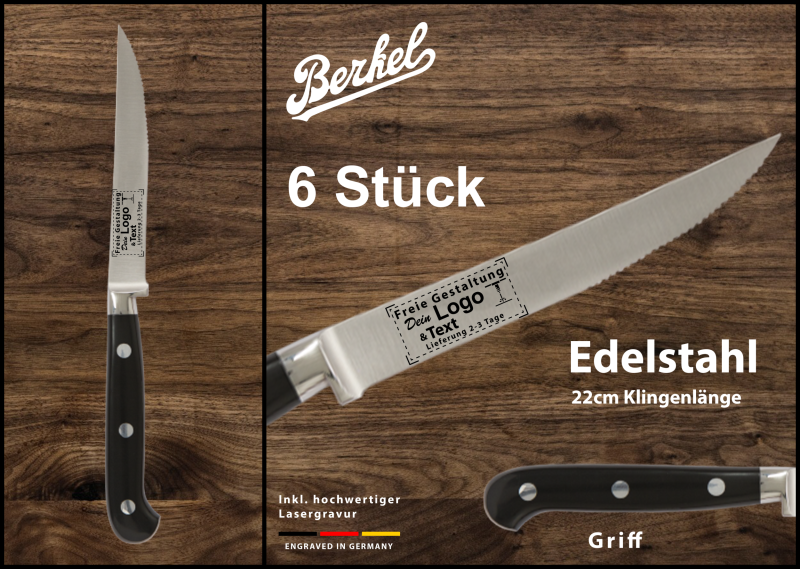 Kochmesser "Steakmesser“ (22,0 cm)" zur persönlichen Gestaltung