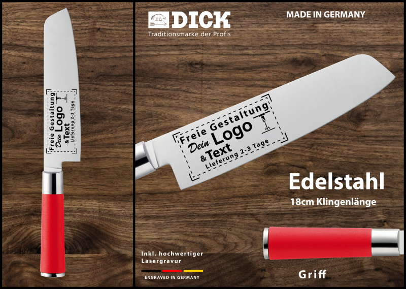 Kochmesser "Usuba 18 cm" zur persönlichen Gestaltung