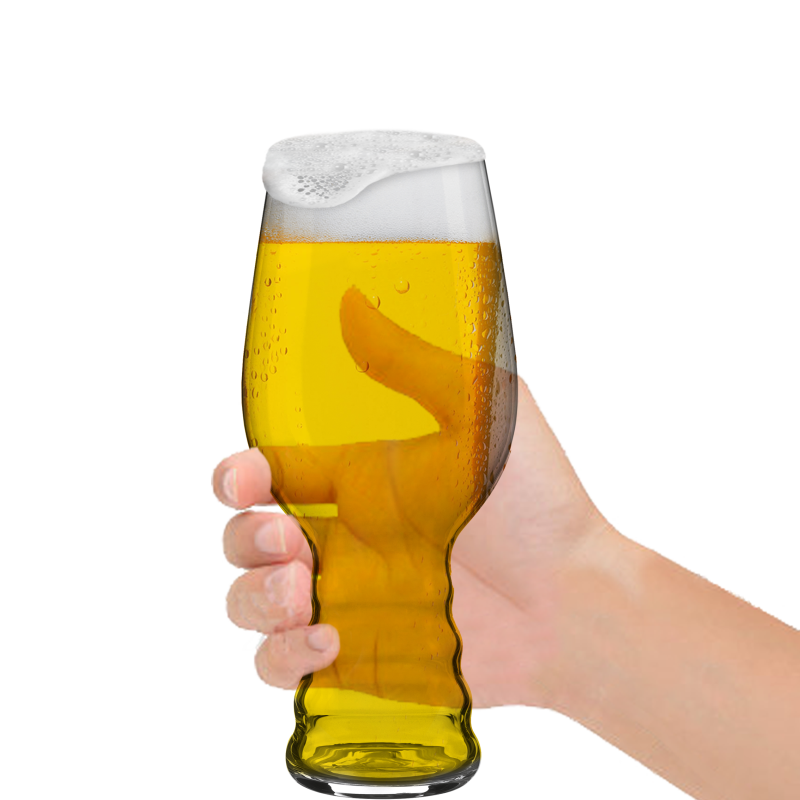 IPA Craft Bier Glas liegt angenehm in der Hand
