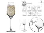 Sekt Pure mit mehreren Angaben vom Glas