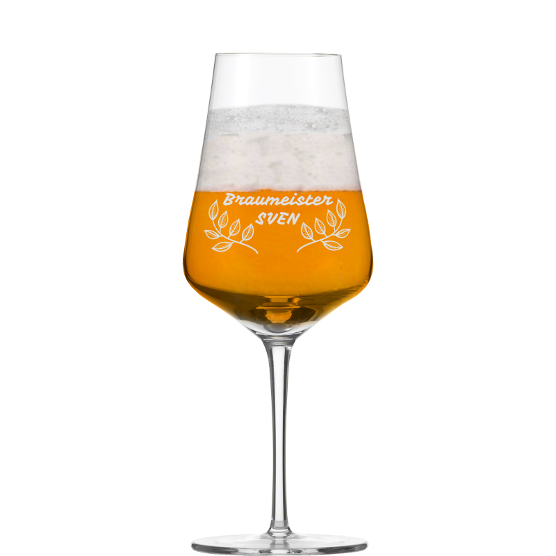Graviertes Bier Tasting Glas individuell