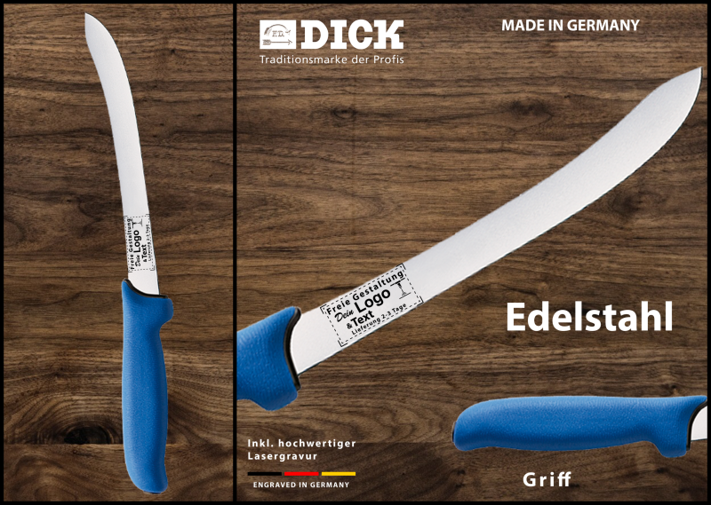 Kochmesser "Fischfiletiermesser" zur persönlichen Gestaltung